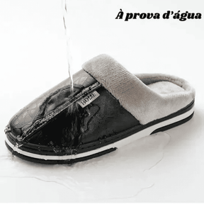 LEVE 2 PAGUE 1 - Pantufa Ortopédica de Couro - Interior Peluciado [Antiodor]