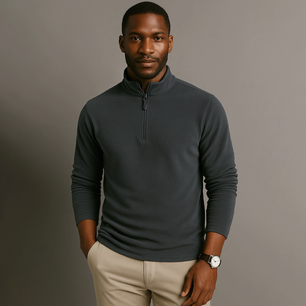 Suéter Masculino Gola Alta com Zíper